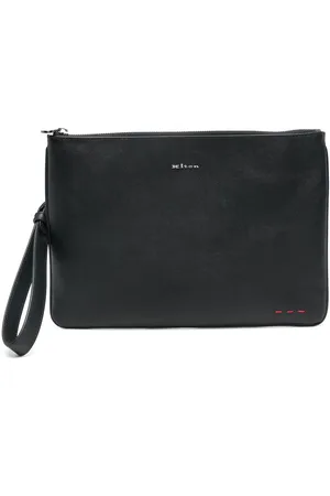 Kiton Bolso de mano con letras del logo