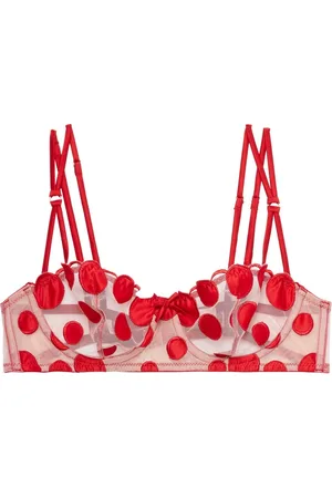 FLEUR DU MAL Sujetador balconette con estampado de lunares