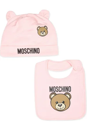 Moschino Set de dos gorros con estampado Teddy Bear