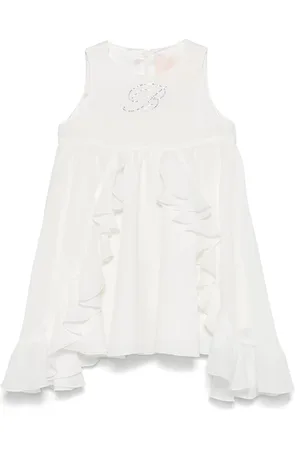 MISS BLUMARINE Vestido con logo y cristales