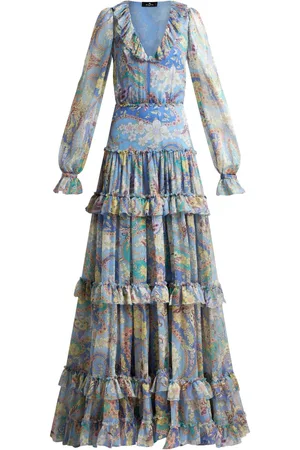 Etro Vestido largo con motivo floral