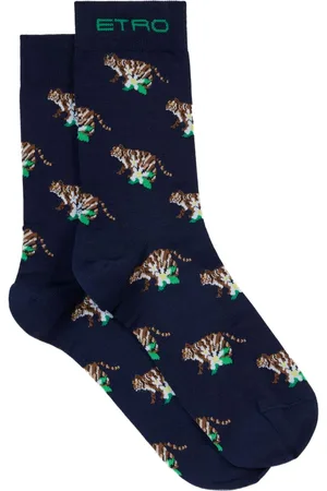 Etro Calcetines con motivo Tiger en jacquard