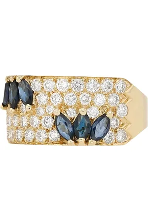 Van cleef Anillo en oro con diamantes y zafiros