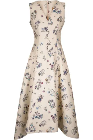 ADAM LIPPES Vestido midi con estampado floral
