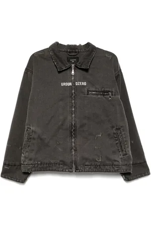 Ground Zero Chaqueta con efecto envejecido y cremallera