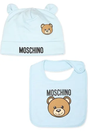 Moschino Set de dos gorros con estampado Teddy Bear