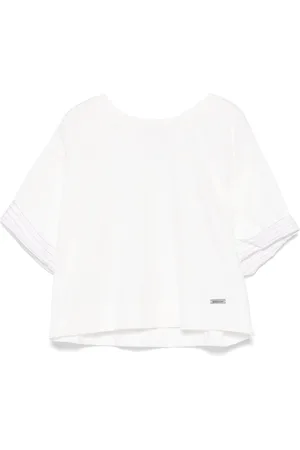 MONNALISA Camiseta con ribetes de rayas