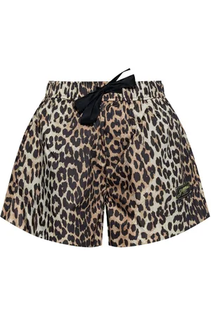 Ganni Bermudas con motivo de leopardo
