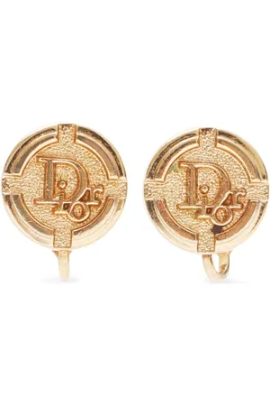 Dior Pendientes de clip con logo 2000