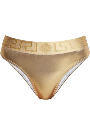 VERSACE Bragas de bikini con efecto metalizado