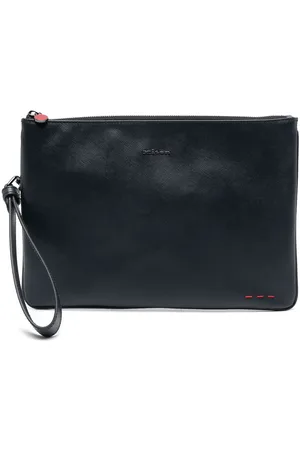 Kiton Bolso de mano con letras del logo