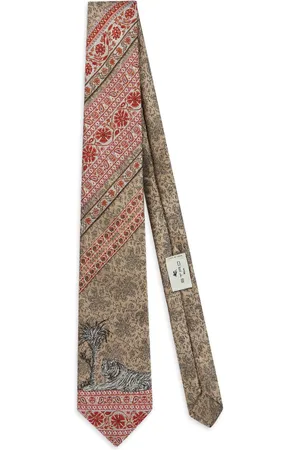 Etro Corbata con estampado de cachemira en jacquard