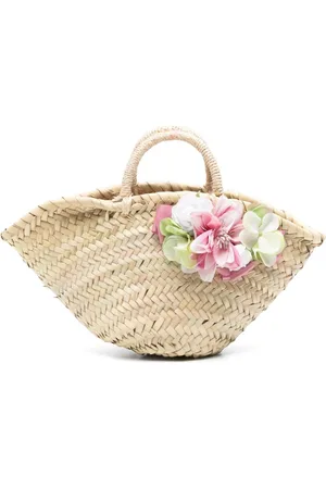 COLORICHIARI Bolso shopper con apliques florales