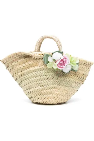 COLORICHIARI Bolso shopper con apliques florales