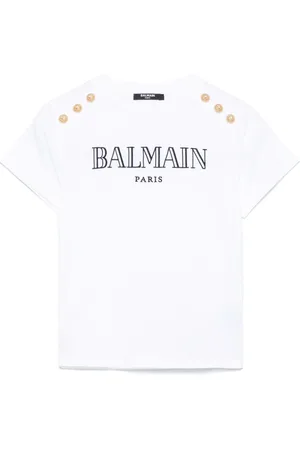 Balmain Camiseta con logo bordado