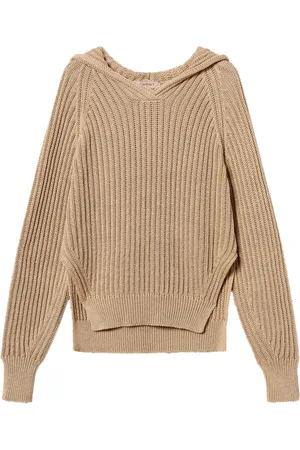 Twin-Set Jersey de canalé con capucha