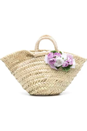 COLORICHIARI Bolso shopper con apliques florales