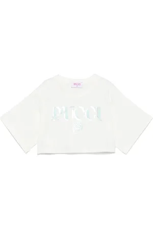 PUCCI Junior Camiseta con logo estampado