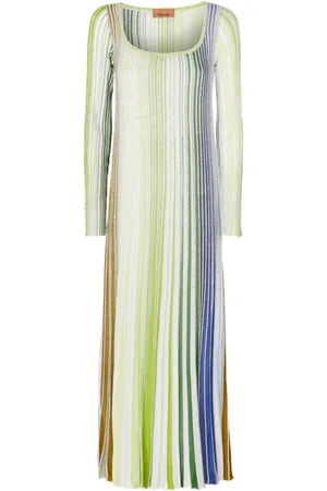 Missoni Vestido a rayas de manga larga
