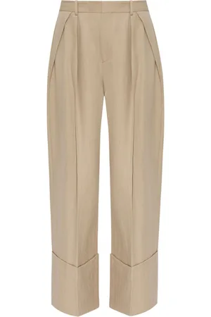 Victoria Beckham Pantalones Maxi con bajos con vuelta