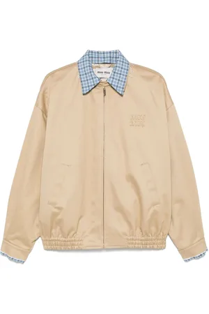 Miu Miu Chaqueta bómber con logo bordado