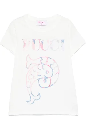 PUCCI Junior Camiseta con logo estampado