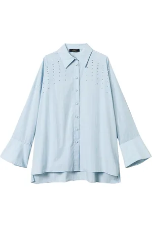 Twin-Set Camisa con bisel bordado