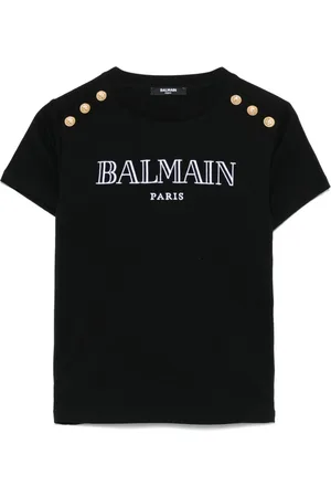 Balmain Camiseta con logo bordado