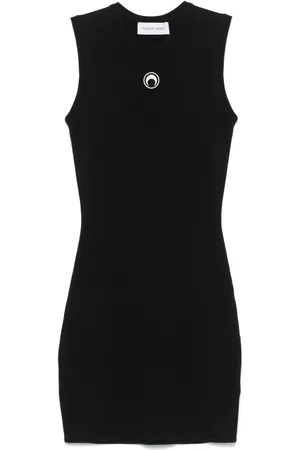 Marine Serre Vestido corto con detalle Crescent Moon