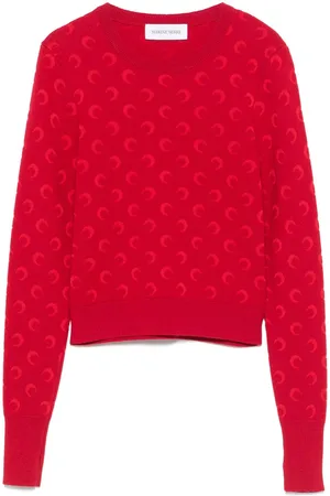 Marine Serre Jersey con motivo Moon en jacquard