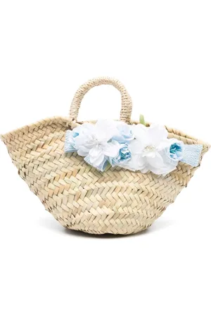 COLORICHIARI Bolso shopper con apliques florales