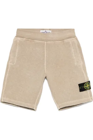 Stone Island Pantalones cortos de chándal con distintivo Compass