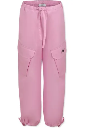 Msgm Pantalones con logo bordado