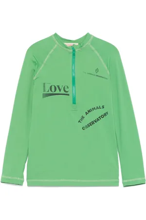 The Animals Observatory Top de baño con logo estampado