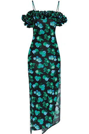 COPERNI Vestido midi con detalle de volantes