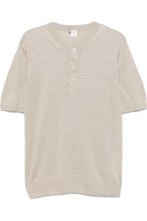 ELEVENTY Top con cuello henley