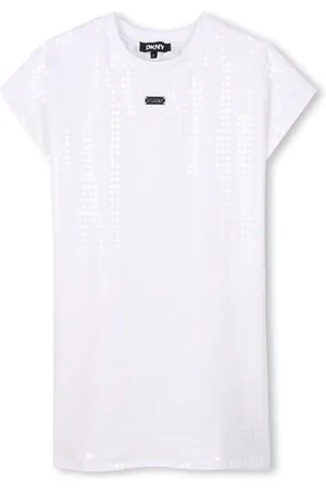 DKNY Vestido estilo camiseta con lentejuelas