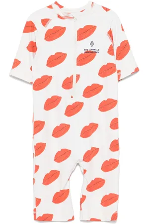 The Animals Observatory Traje de sol con ilustración estampada