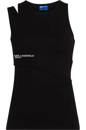 Karl Lagerfeld Top con logo bordado