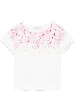 MONNALISA Camiseta con mariposa estampada