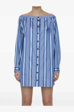 Etro Vestido camisero a rayas