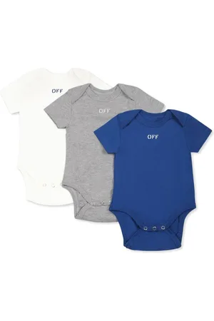 OFF-WHITE Set de tres bodies con logo estampado