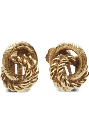 Dior Pendientes de clip con detalle retorcido 2000