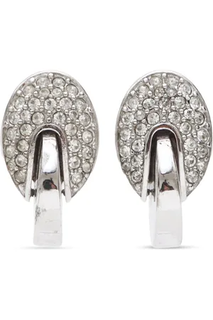 Givenchy Pendientes de clip con apliques de strass 2000