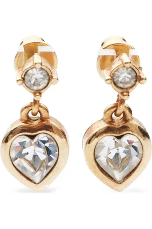 Dior Pendientes de clip con apliques de strass 1990-2000
