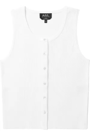 A.P.C. Top sin mangas con botones