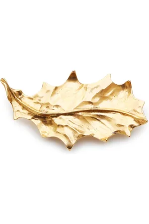 Saint Laurent Broche con motivo de hoja 1990-2000