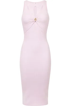 Elisabetta Franchi Vestido de canalé con aberturas