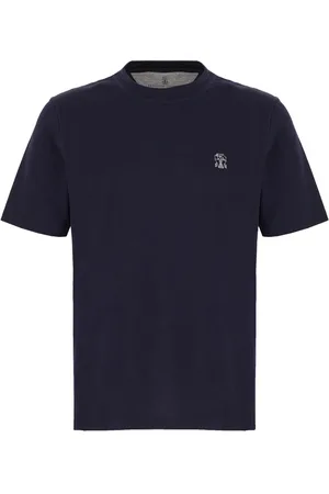 Brunello Cucinelli Camiseta con logo bordado