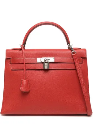 Hermès Bolso Kelly 32 Sellier Red PHW